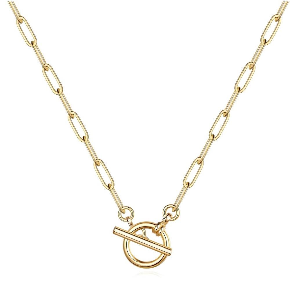 18K GOLD PLATED STAINLESS STEEL NECKLACE, INTENSITY